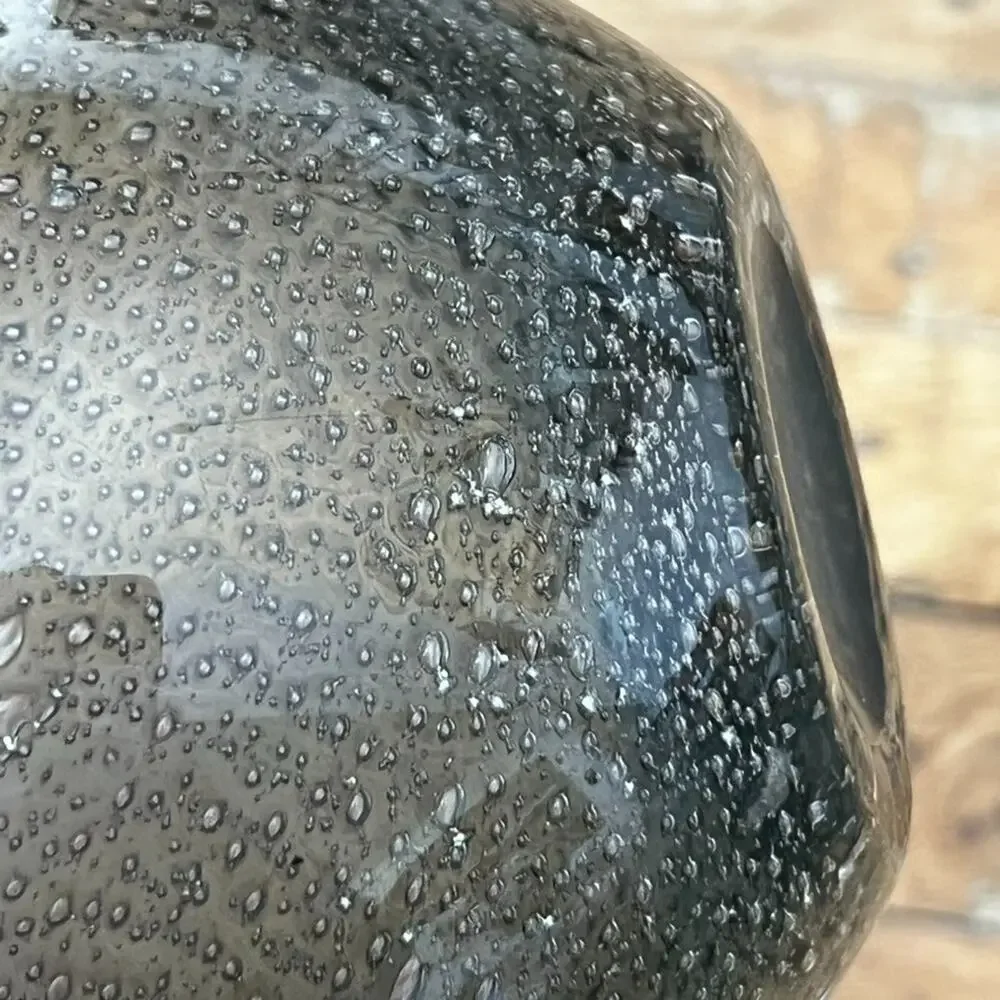 Blown Control Bubble Glass Vase Oval Shaped Minimalist Home Decor